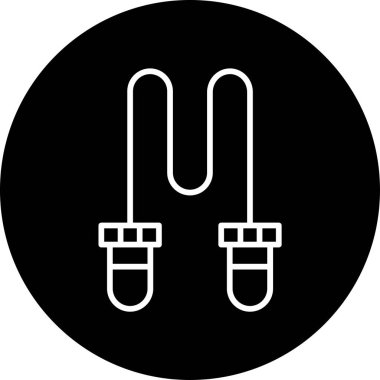 İp sporu ikonunu atlıyorum. Vektör illüstrasyonu