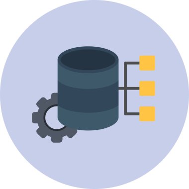 veritabanı simgesi, vektör illüstrasyonu basit tasarım