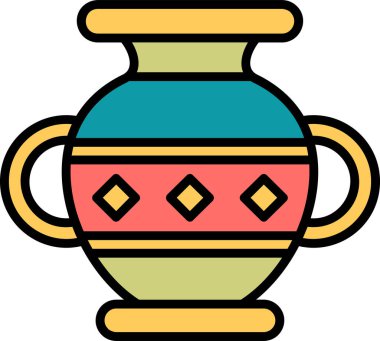 Vazo. Web simgesi basit illüstrasyon