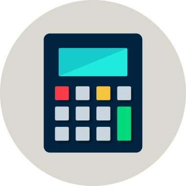 Calculator icon, vector illustration simple design
