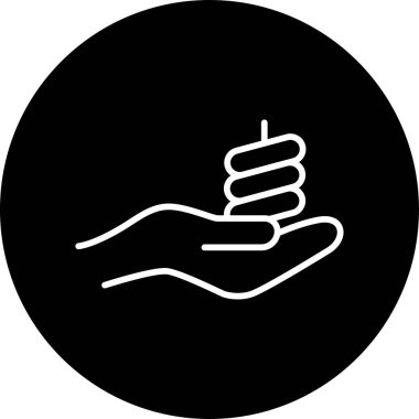 Gece nöbeti. Web simgesi basit illüstrasyon