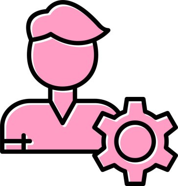 Yönetici vektör simgesi modern basit illüstrasyon