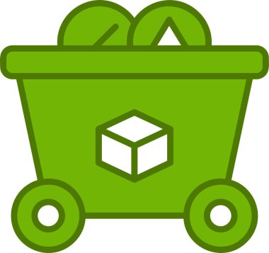 Madencilik simgesi, vektör basit illüstrasyon