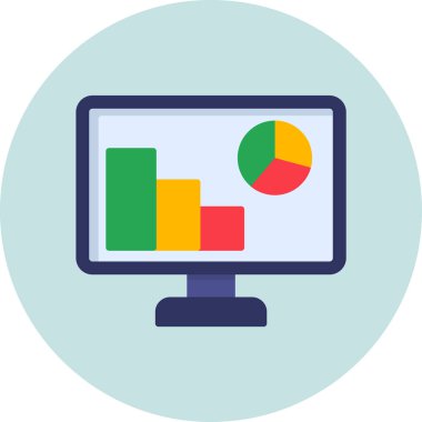 Analiz grafiği simgesi web simgesi basit illüstrasyon