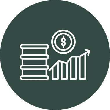 İş ve finans simgesinin vektör illüstrasyonu