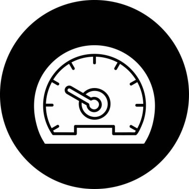Speedometer web simgesi, vektör illüstrasyonu