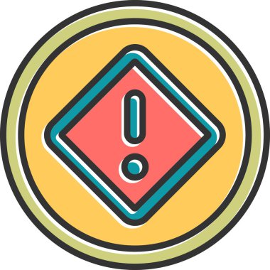 Dikkat, ünlem işareti simgesi, vektör tasarımı