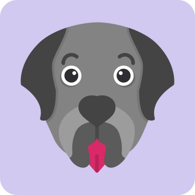 Pudelpointer dog icon, vector illustration clipart