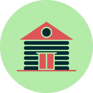 Kabin web simgesi basit tasarım 