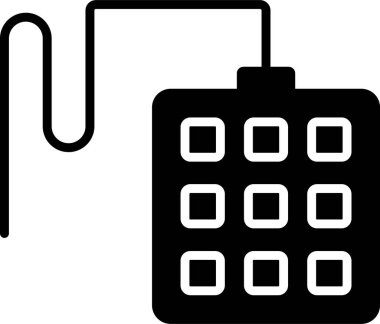 Tuş takımı. Web simgesi vektör illüstrasyonu