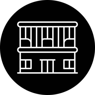 Çubuk İnşa Simgesi, Beyaz Arkaplanda Vektör İllüstrasyonu 