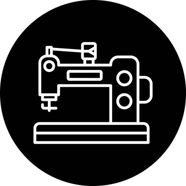 Dikiş makinesi simgesi. Basit tasarım