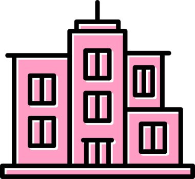 Şehre. Web simgesi basit illüstrasyon