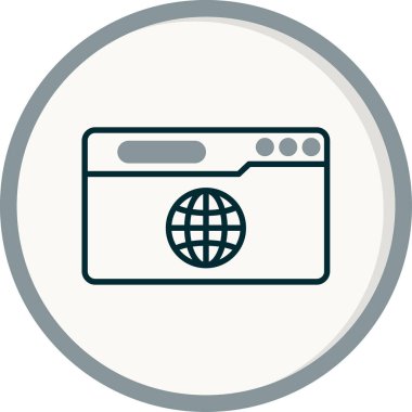 Web sitesi simgesi, vektör illüstrasyonu basit tasarım