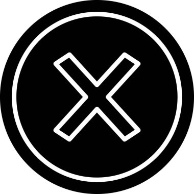 Çizgi biçimi vektöründe çarpma simgesi