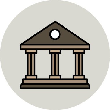 Belediye Binası web simgesi basit tasarım 