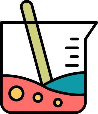 Beaker modern simgesinin vektör illüstrasyonu                          