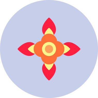 Çiçek. Web simgesi basit illüstrasyon 