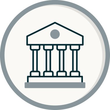 Banka web simgesi basit illüstrasyon 
