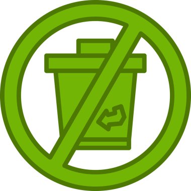 Tek kullanımlık yok. Web simgesi basit illüstrasyon