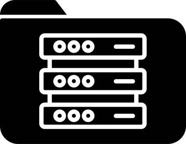 dosya depolama. Web simgesi basit illüstrasyon