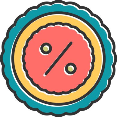 Taslak biçimdeki basit İndirim simgesi