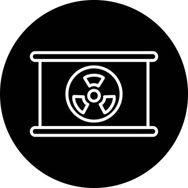 Nükleer. Web simgesi basit illüstrasyon