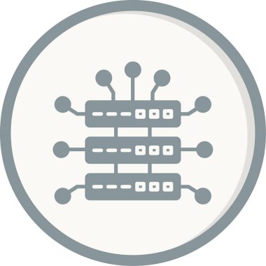 Web amaçları için özel olarak tasarlanmış büyük veriler için soyut düz simge.