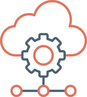 Bulut deposunun basit vektör görüntüsü