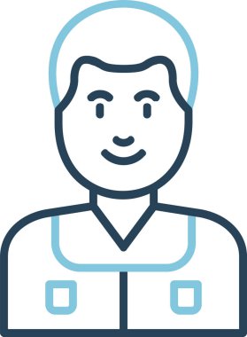 erkek avatar simge vektör çizim 