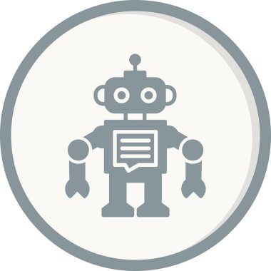 Chatbot, robot simgesi, vektör illüstrasyonu