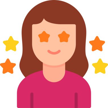 Heyecan web simgesi vektör illüstrasyonu