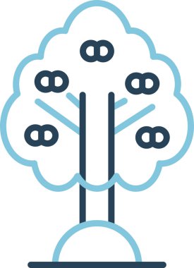 Kayısı ağacı. Web simgesi basit illüstrasyon