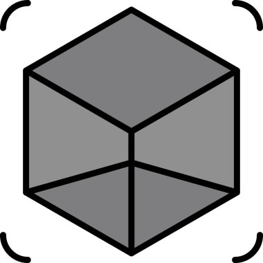 Küp. Web simgesi basit illüstrasyon