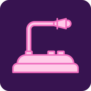 mikrofon simgesi, vektör illüstrasyonu 