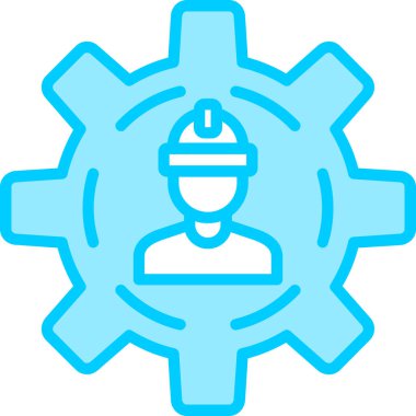 İşçi. Web simgesi basit illüstrasyon 