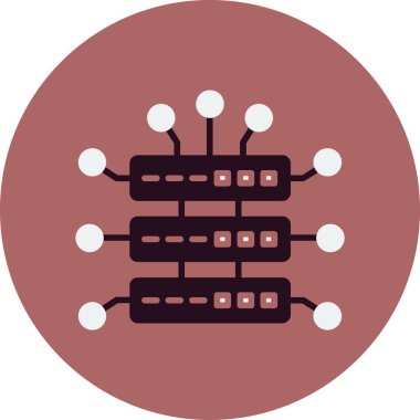 Web amaçları için özel olarak tasarlanmış büyük veriler için soyut düz simge.