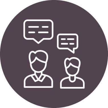 Konuşun. Web simgesi basit illüstrasyon