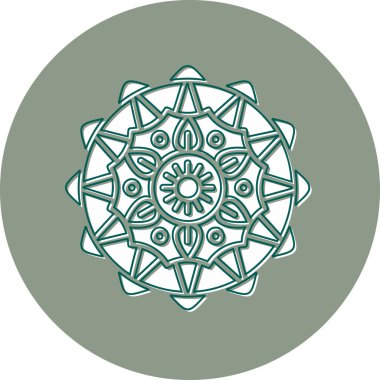 İyileşmek için simetrik mandalanın basit vektör görüntüsü