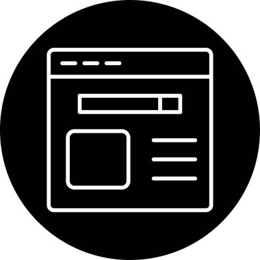 Ara. Web simgesi basit illüstrasyon 