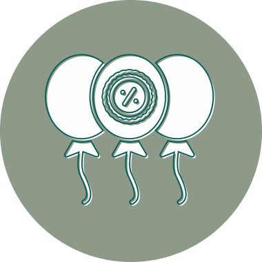 İndirim balonları. Web simgesi basit illüstrasyon