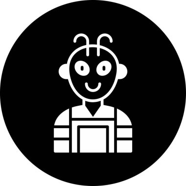 Uzaylı simgesi vektör illüstrasyonu