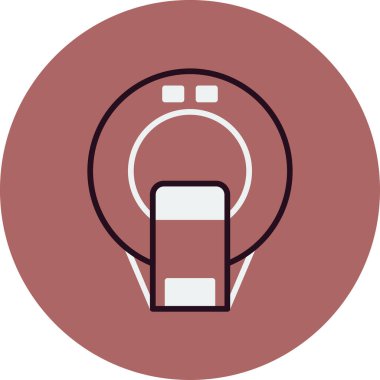 CT Tarama Web simgesi vektör çizimi