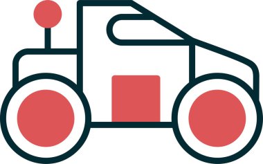 Vektör araba simgesi, temiz ve basit illüstrasyon.