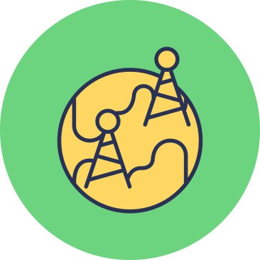 bağlantı ağ simgesi vektör illüstrasyonu