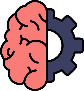 Aklını kullan. Web simgesi basit illüstrasyon 