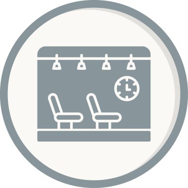 Bekleme Odası ikon vektör illüstrasyonu 