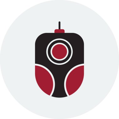 Parça Topu Fare Simgesi Vektör İllüstrasyonu Beyaz Arkaplanda İzole Edildi 