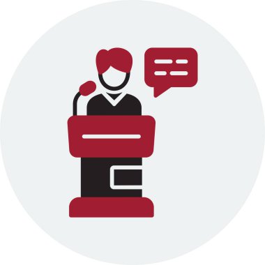 Konuşmacı, konferans sunum simgesi