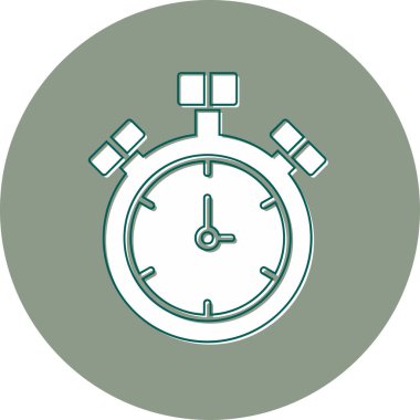 Kronometre simgesi, vektör illüstrasyonu basit tasarım